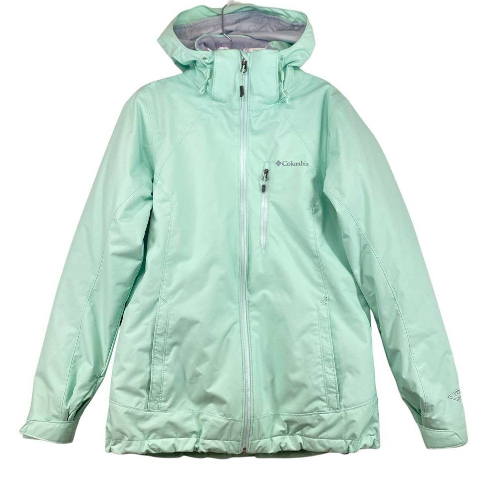 Columbia Nordic Point Interchange Jacket Women M Mint Green Omni Tech Outdoor
